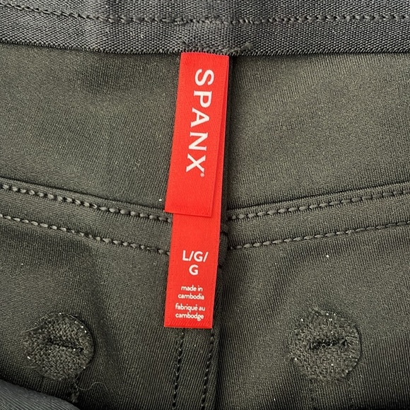 NWT Spanx leather look Slim Straight pants size Large and Tall - Picture 5 of 11